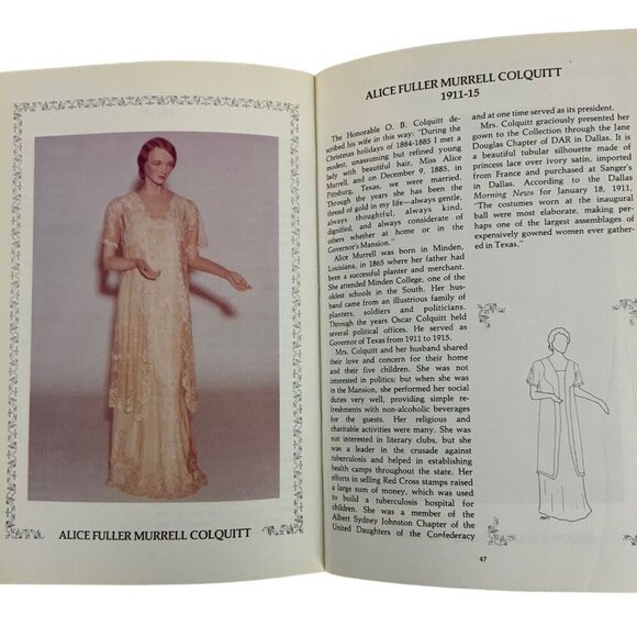 Texas First Ladies Historic Costume Collection Book By TWU 1978 Edition - Picture 7 of 7